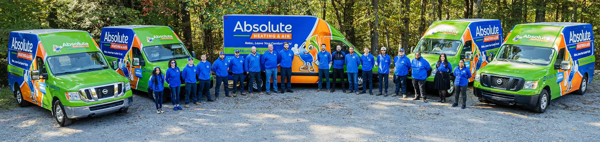 branded trucks & team photo